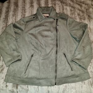 Philosophy Faux Suede Moto Style Jacket